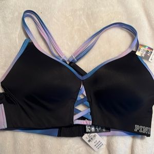 Pink brand multicolored sports bra